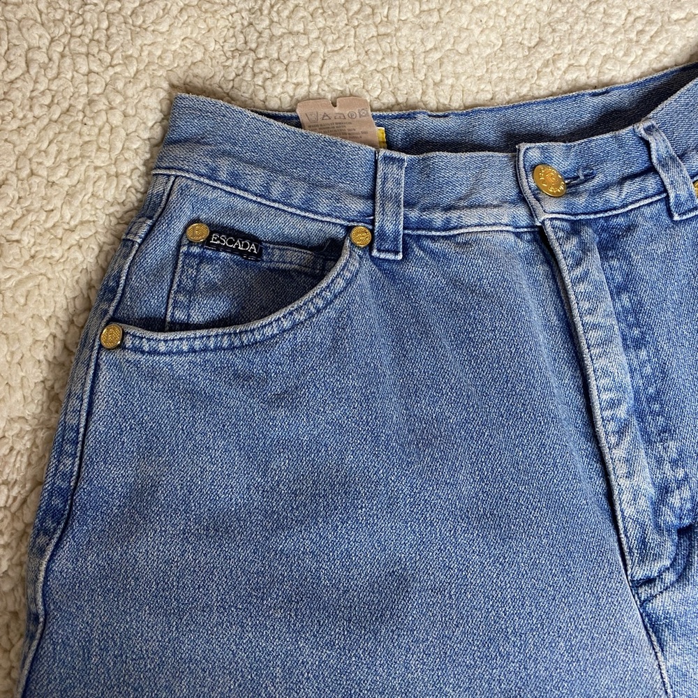 ESCADA Vintage Denim High Rise Jeans 5 Pocket Pants - Picture 8 of 16